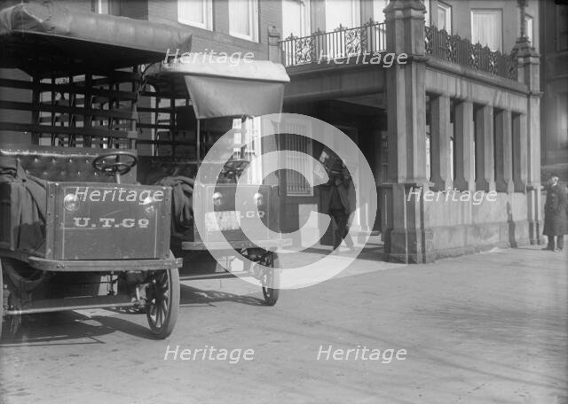 Belongings of Count J.H. Von Bernstorff being removed from the German Embassy, Washington DC, 1917.  Creator: Harris & Ewing.