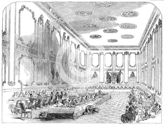 Grand Banquet of the Officers of the Coldstream Guards, in St. James's Palace, 1850. Creator: Unknown.