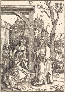 Christ Taking Leave from His Mother, c. 1504/1505. Creator: Albrecht Durer.