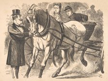 Easing the Curb (Punch, July 24, 1869), 1869. Creator: John Tenniel.