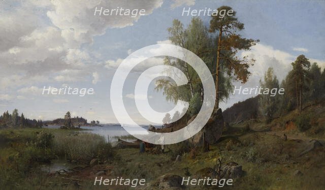 Landscape from Savo, 1882. Creator: Fridolf Weurlander.