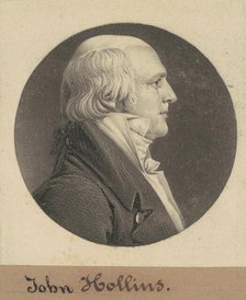John Hollins, 1804. Creator: Charles Balthazar Julien Févret de Saint-Mémin.