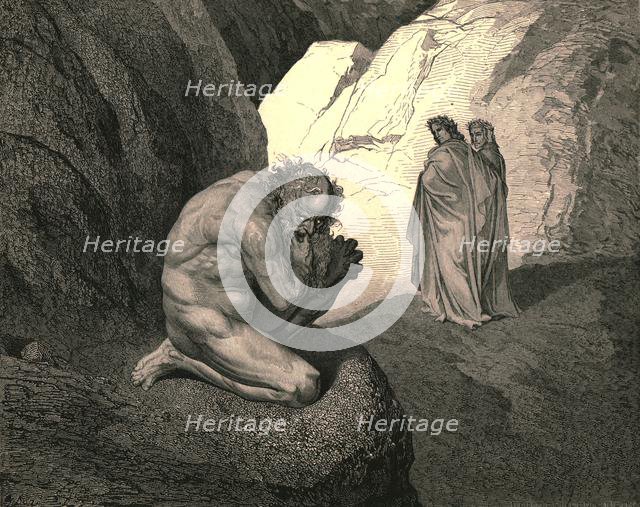 'Curs'd wolf ! Thy fury inward on thyself prey, and consume thee!', c1890.  Creator: Gustave Doré.