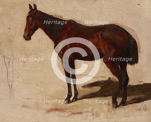 Study of a Horse, c1870. Creator: Maksymilian Gierymski.