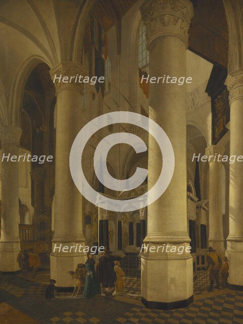 Interior of Nieuwe Kerk in Delft with the Tomb of William I. Creator: Gerard Houckgeest.