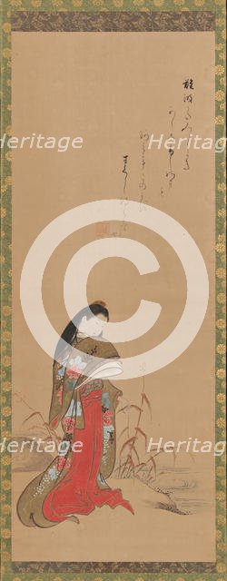 Lady Ise by the Riverbank, late 18th century. Creator: Nishikawa Sukenobu.