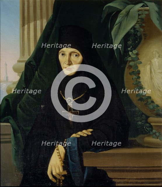 Mother Superior Maria (Tuchkova), 1840s. Artist: Anonymous  