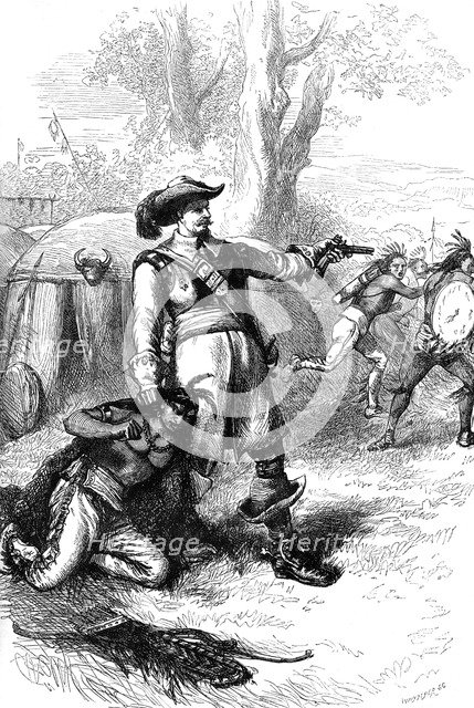 Colonel Atherton and the Indians, (c1880). Artist: Whymper
