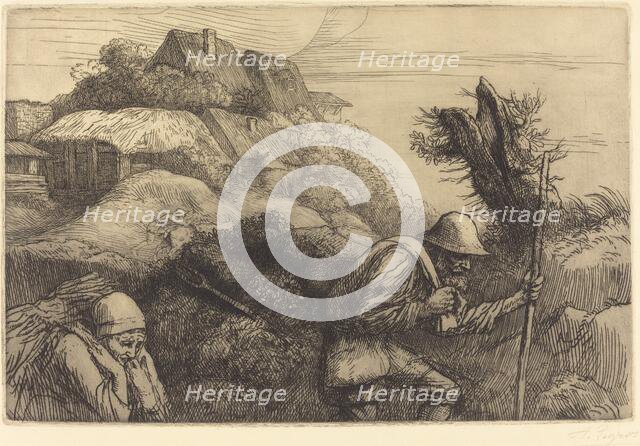 Return from the Woods (Le retour du bois). Creator: Alphonse Legros.