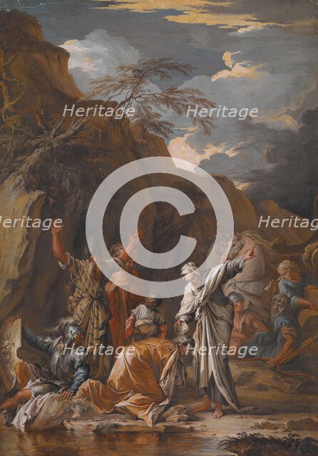 St. Philip Baptising the Eunuch, 1733. Creator: Joseph Goupy.