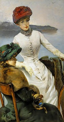 Due dame eleganti (Two elegant ladies) , 1885. Creator: Corcos, Vittorio Matteo (1859-1933).