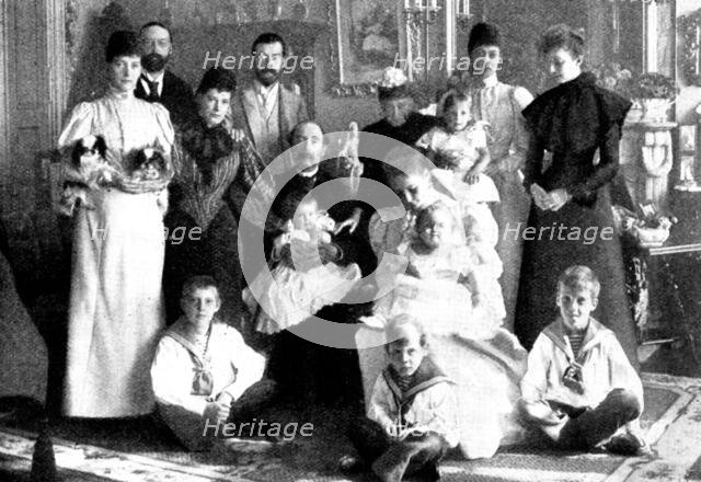 The King of Denmark's Eightieth Birthday: a royal group at Copenhagen, 1898. Creator: Unknown.