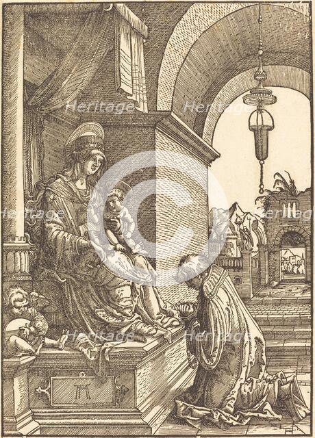Suppliant Kneeling before the Virgin and Child, c. 1519. Creator: Albrecht Altdorfer.