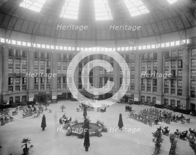 The atrium, West Baden Springs Hotel, West Baden, Indiana, between 1900 and 1910. Creator: Unknown.