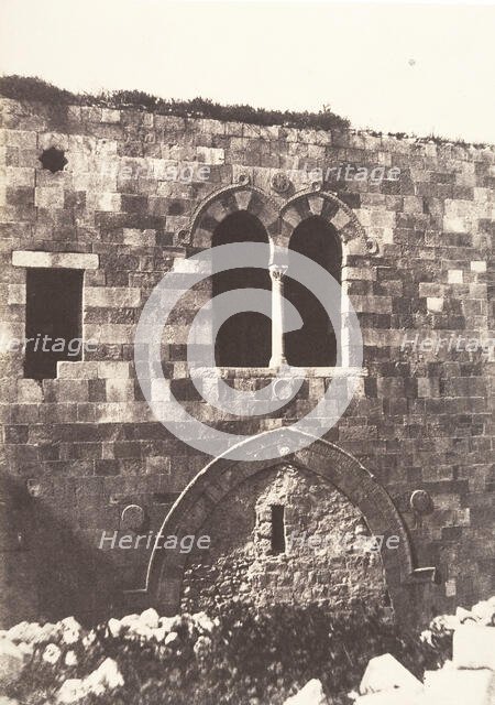 Jérusalem, Hospital de Sainte-Hélène, Face Sud, 1854. Creator: Auguste Salzmann.