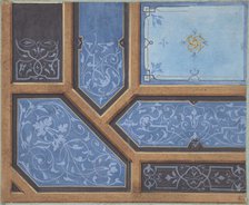 Design for Dining Room Ceiling, Château de Cangé, second half 19th century. Creators: Jules-Edmond-Charles Lachaise, Eugène-Pierre Gourdet.