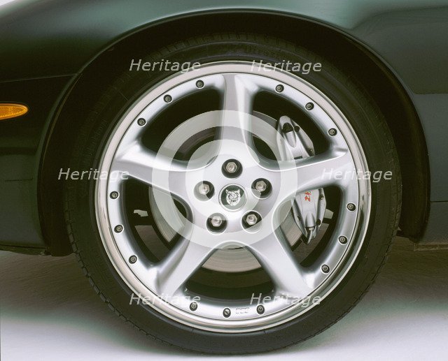 2002 Jaguar XKR alloy wheel. Artist: Unknown.