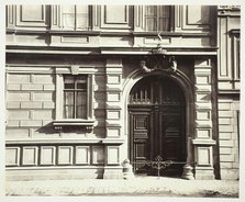 Berggasse No. 16, Portal am Palais des Grafen Georg Festetics de Tolna, 1860s. Creator: Unknown.