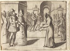 A Capucin bringing the thanks of the King of Bavaria [recto], 1612. Creator: Jacques Callot.