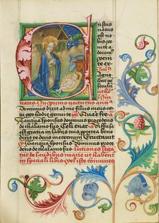 Initial C: The Nativity; Prayer Book, about 1470-1480. Creator: Workshop of Valentine Noh.