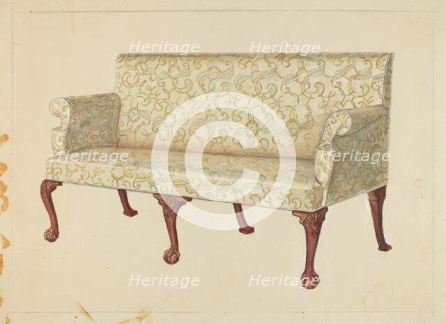 Sofa, c. 1940. Creator: Unknown.