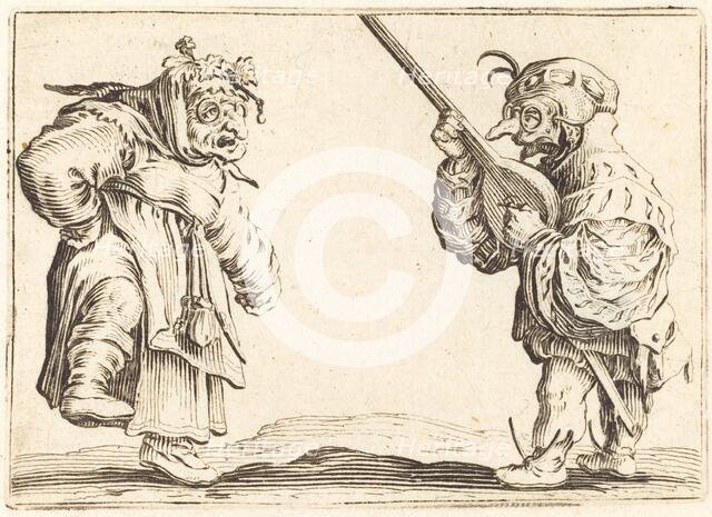 Dancers with Lute, c. 1622. Creator: Jacques Callot.