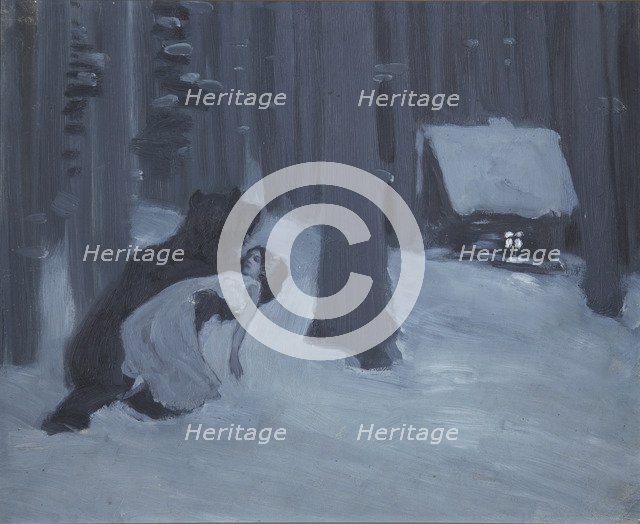 Tatyana's dream. Illustration for the novel in verse Eugene Onegin by A. Pushkin. Artist: Korovin, Konstantin Alexeyevich (1861-1939)