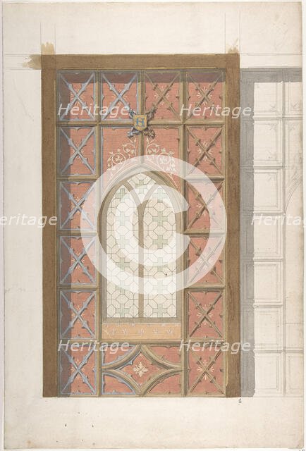 Design for Elevation of Window, Saint Clotilde, second half 19th century. Creators: Jules-Edmond-Charles Lachaise, Eugène-Pierre Gourdet.