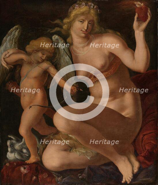 Venus and Amor, 1605-1610. Creator: Jacques de Gheyn II.