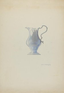 Silver Pitcher, c. 1937. Creator: David P. Willoughby.