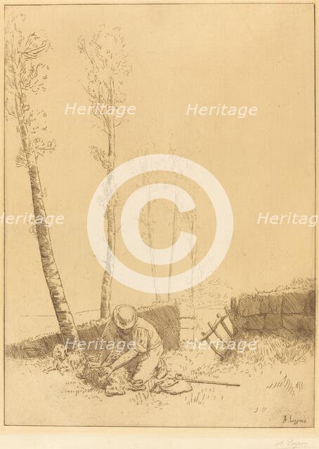 Finding the Sheep (Le mouton retrouve). Creator: Alphonse Legros.