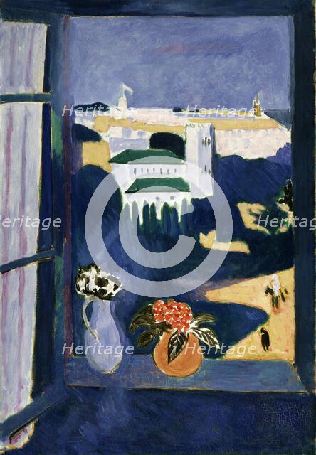 'View from the window, Tangier', (left part of the Moroccan triptych), 1912-1913.  Creator: Henri Matisse.