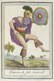 Costumes de Différents Pays, 'Danseur des Ysles Sandwich', c1797. Creators: Jacques Grasset de Saint-Sauveur, LF Labrousse.