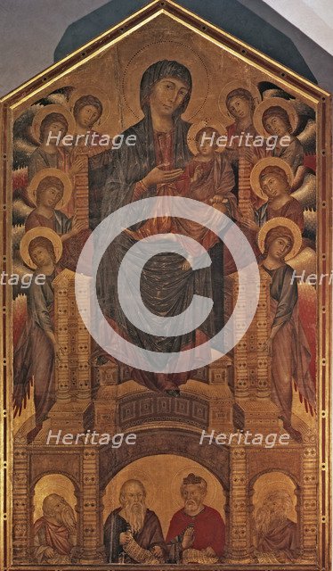  'Madonna on the throne', work by Cimabue.