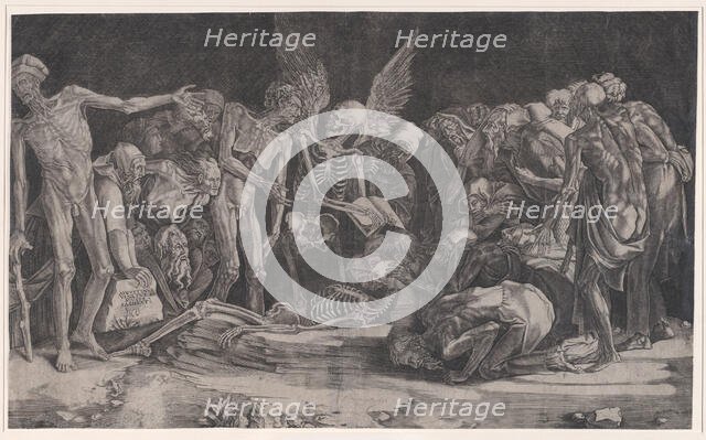 Skeletons, dated 1518. Creator: Agostino Veneziano.