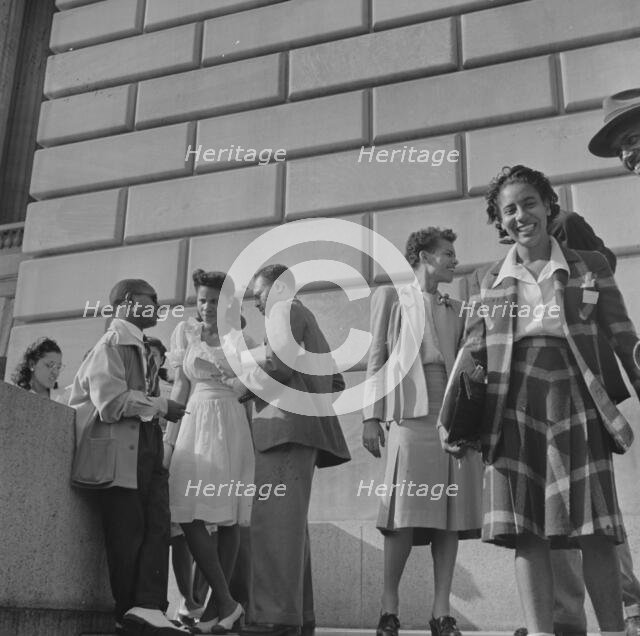 International student assembly, Washington, D.C, 1942. Creator: Gordon Parks.