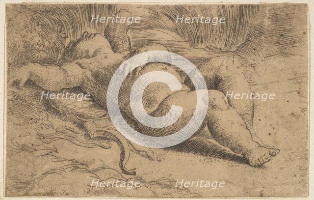 Cupid Sleeping, 16th century. Creator: Parmigianino.