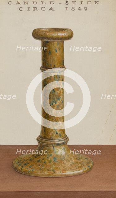 Candlestick, c. 1937. Creator: Roy Williams.