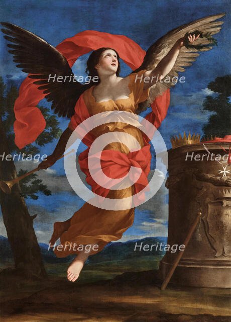 Allegory of Fame, Between 1646 and 1648. Creator: Romanelli, Giovanni Francesco (1610-1662).