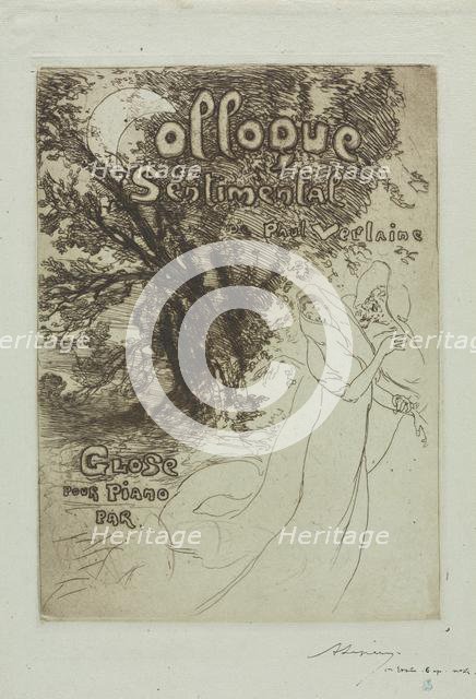 Sentimental Colloquy of Paul Verlaine , 1897. Creator: Auguste Louis Lepère (French, 1849-1918).