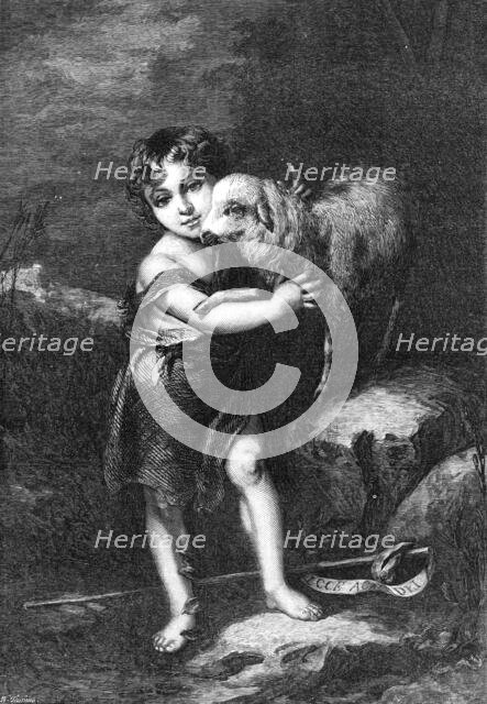 "St. John and the Lamb," by Murillo, 1870. Creator: W Thomas.