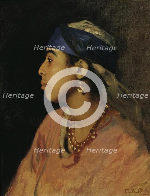 Egyptian singer, undated. (c1860s) Creator: Leopold Carl Muller.