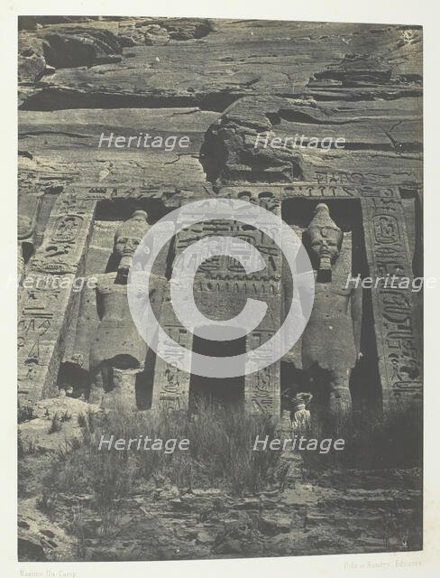 Ibsamboul, Entrée De Spéos D'Hathor; Nubie, 1849/51, printed 1852. Creator: Maxime du Camp.