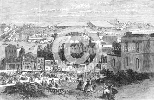 Showyards of the Royal Agricultural Society of England at Plymouth, 1865. Creator: Richard Principal Leitch.