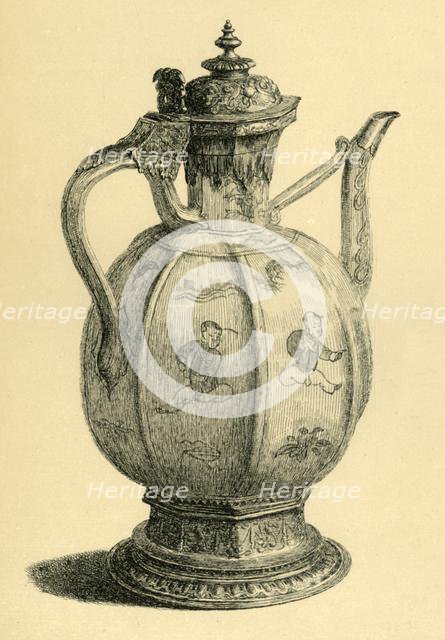 Porcelain pot, 16th century?, (1881). Creator: Z Pritchard.