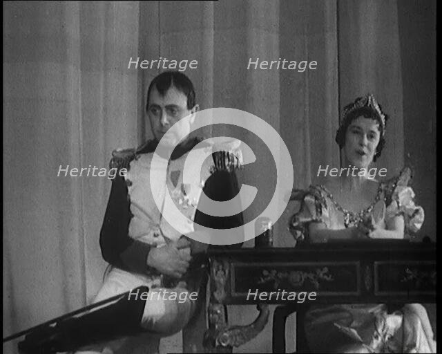 The Actors Beatrice Lillie and Lupino Lane on Stage in Character as Napoleon and Josephine, 1931. Creator: British Pathe Ltd.