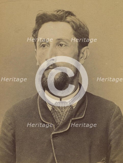 Kern. Jacob, Hermann. 33 ans, né le 26/8/60 à Berlinger (Suisse). Comptable. Anarchiste. 1..., 1894. Creator: Alphonse Bertillon.