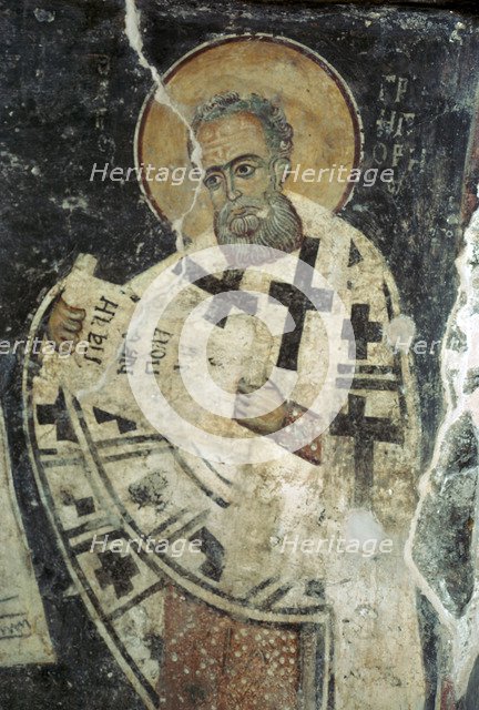 Wall painting of St Gregory, 13th century. Artist: Unknown