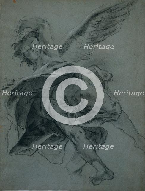 A Flying Angel (recto), 1723-1727. Creator: Giovanni Battista Piazzetta (Italian, 1682-1754).