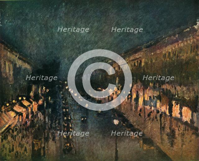 'The Boulevard Montmartre at Night', 1897, (1937).  Creator: Camille Pissarro.